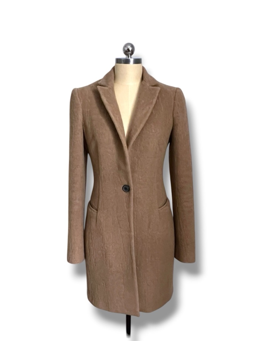 AllSaints Spitalfields Camel Coat